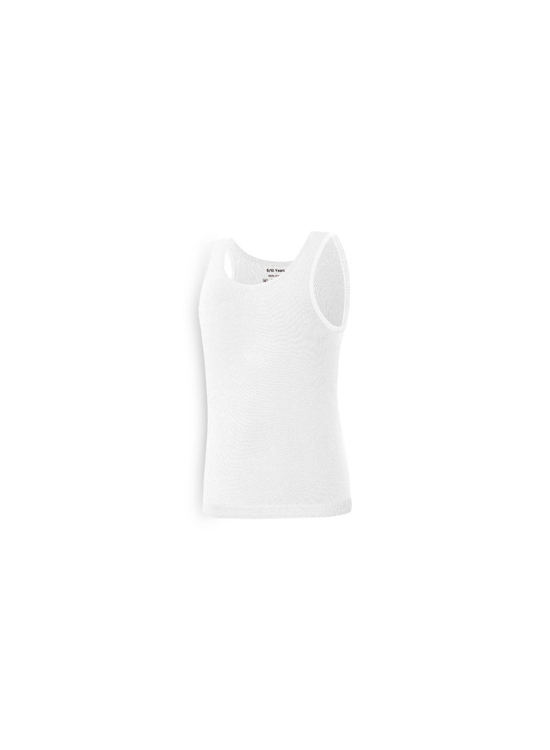 Mariposa Girls Cotton Vest White Pack of 6 – Soft Breathable Sleeveless Innerwear for Daily School Wear - Image 4